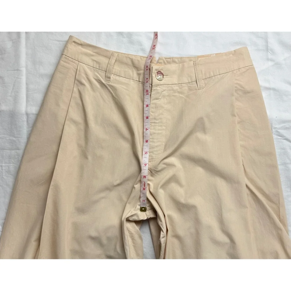Kut from the Kloth Elisa High Rise Super Wide Leg Pants Sand Beige Size 6 - Picture 11 of 16